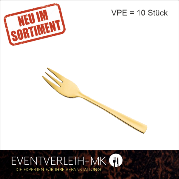 Kuchengabel 18/10 - Vintage/Gold